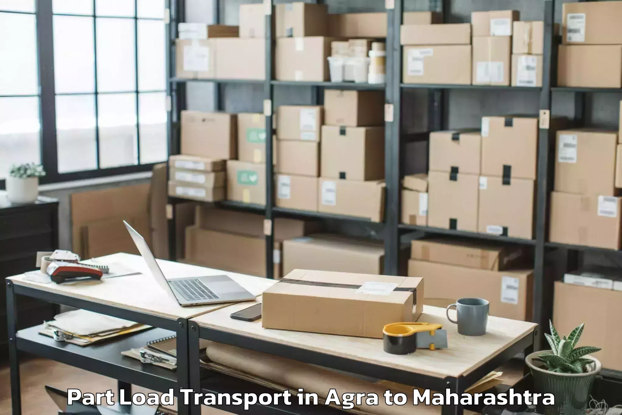 Trusted Agra to Airoli Part Load Transport